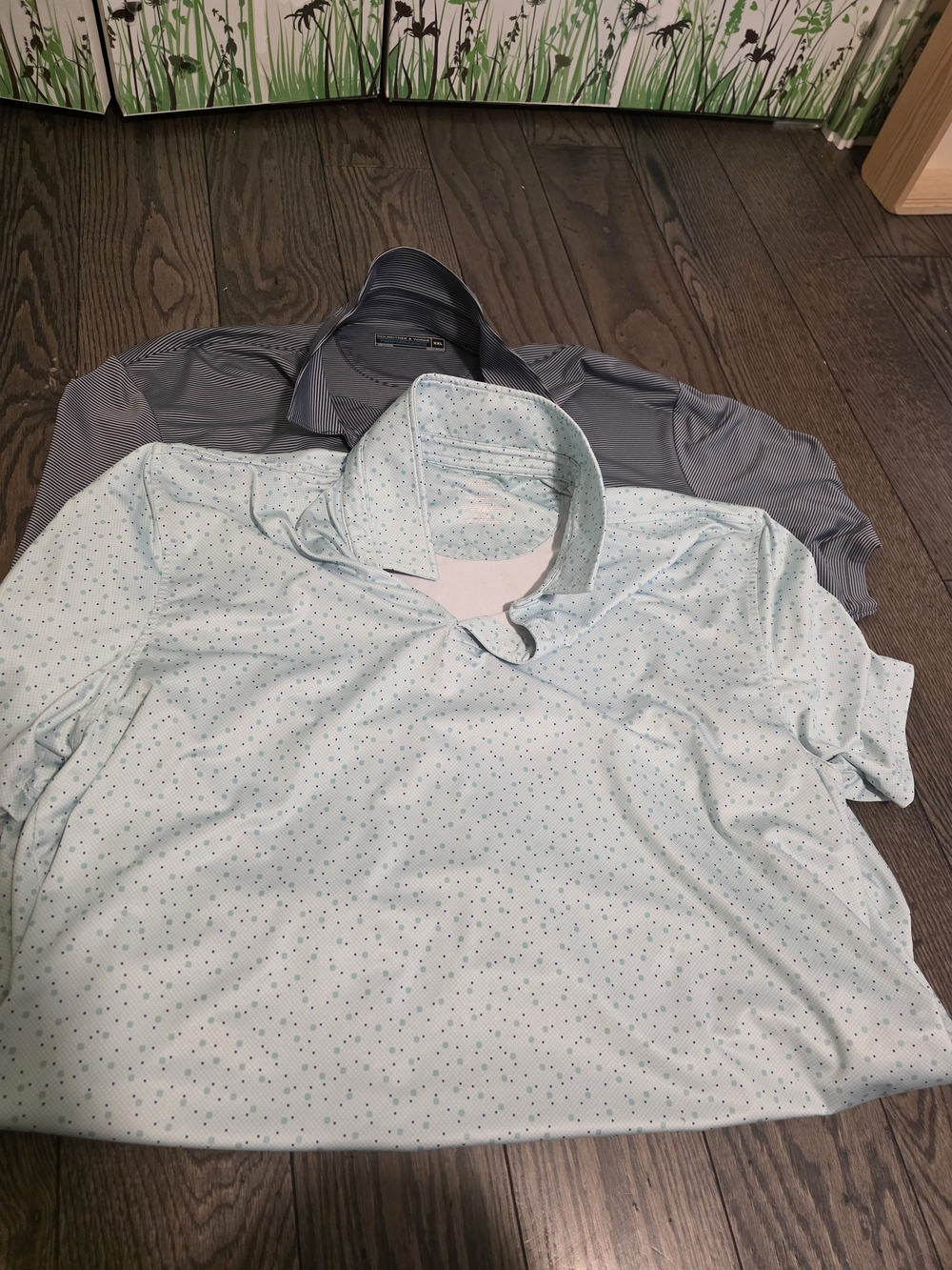 Roundtree & Yorke Light Blue Micro Dot Polo